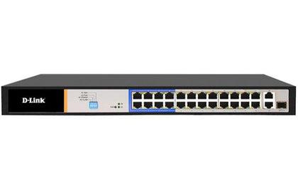D-Link 26-Port PoE Switch with 24 Long Reach 250m PoE Ports and 2 Gigabit Uplink Ports