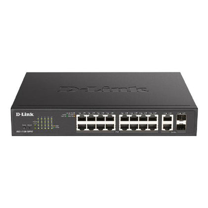 D-Link 18-Port Smart Managed Switch with 16 PoE+ and 2 Combo RJ45/SFP ports