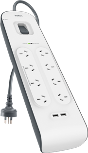 Belkin 8-Outlet Surge Protector with 2.4 Amp USB Charging Port
