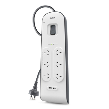 Belkin 6-Outlet Surge Protector with 2.4 Amp USB Charging Port