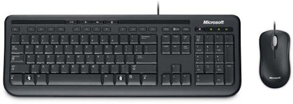 Microsoft Wired Desktop 600 K&M USB Black Mouse & Keyboard Combo - Spill Resistant,  Retail Pack