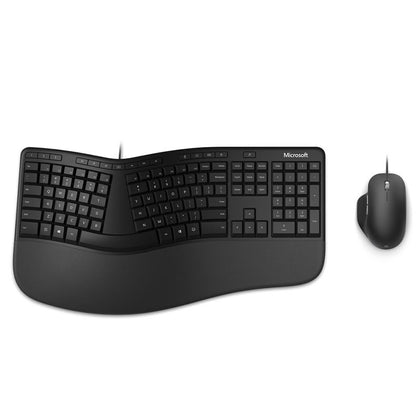 Microsoft Ergonomic Desktop Wired USB Mouse & Keyboard Black