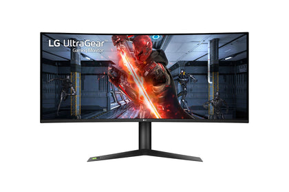 LG 38' Class Curved UltraWide QHD+ Gaming Monitor NVIDIA G-Sync™ to help minimise in-game lag 144Hz Refresh Rate for smooth gameplay (175Hz Overclock)