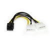 STARTECH 15CM LP4 TO 8 PIN PCIe VIDEO CARD POWER CABLE ADAPTER