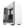 DeepCool CH510 White Mid-Tower ATX Case, Tempered Glass, 1 x 120mm Fan, 2 x 3.5' Drive Bays, 7 x Expansion Slots