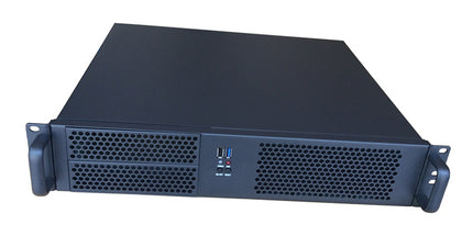 TGC Rack Mountable Server Chassis 2U 390mm, 4x 3.5' Fixed Bays, up to mATX Motherboard, 4x LP PCIe, ATX 80mm PSU Required