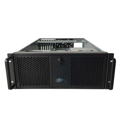 TGC Rack Mountable Server Chassis 4U 550mm, 4x 3.5' Fixed Bays, 1x 2.5' Fixed Bay, up to ATX Motherboard, 7x FH PCIe, ATX PSU Required, Anti-theft loc