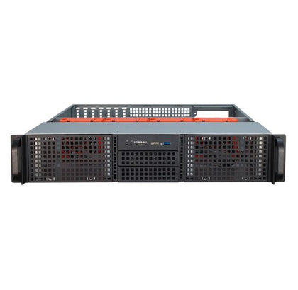 TGC Rack Mountable Server Chassis 2U 550mm, 8x 3.5' Fixed Bays, 1x 2.5' Fixed Bay, up to ATX Motherboard, 7x LP PCIe, 2U PSU Required