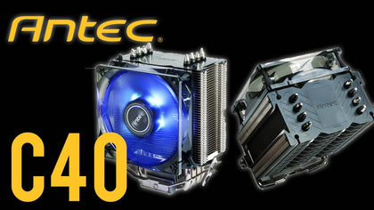 Antec C40-K 8mm cold plate 4 heat pipe, Intel 1700, 1200. AMD: AM4, AM5, Excellent cooling 92mm Blue PWM Fan,  1 Year Warranty - CPU Air Cooler (LS)