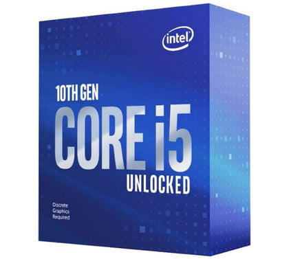 Intel i5-10600KF CPU 4.1GHz (4.8GHz Turbo) LGA1200 10th Gen 6-Cores 12-Threads 12MB 95W Graphic Card Required Retail Box 3yrs Comet Lake no Fan