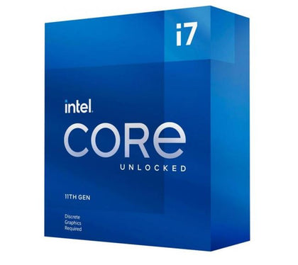 Intel i7-11700KF CPU 3.6GHz (5.0GHz Turbo) 11th Gen LGA1200 8-Cores 16-Threads 16MB 125W Graphic Card Required Unlocked Retail Box 3yrs no Fan