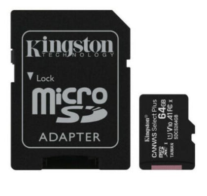 (LS) Kingston 64GB MicroSD SDHC SDXC Class10 UHS-I Memory Card 100MB/s Read 10MB/s Write with standard SD adaptor ~FMK-SDC10G2-64 SDC10G2/64GBFR