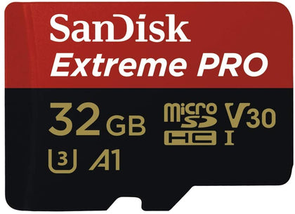 SanDisk Extreme Pro 32GB microSD SDHC SQXCG 100MB/s 90MB/s V30 U3 C10 UHS-1 4K UHD Shock temperature water & X-ray proof with SD Adaptor >16GB