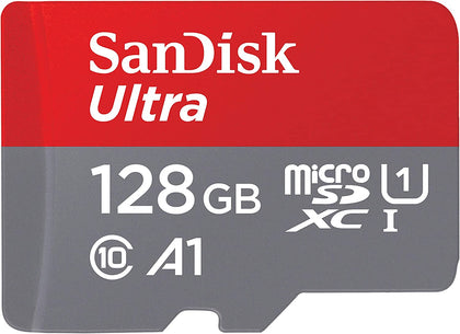 (LS) SanDisk Ultra 128GB microSD SDHC SDXC UHS-I Memory Card 120MB/s Full HD Class 10 Speed Google Play Store App for Android Smartphone Tablet
