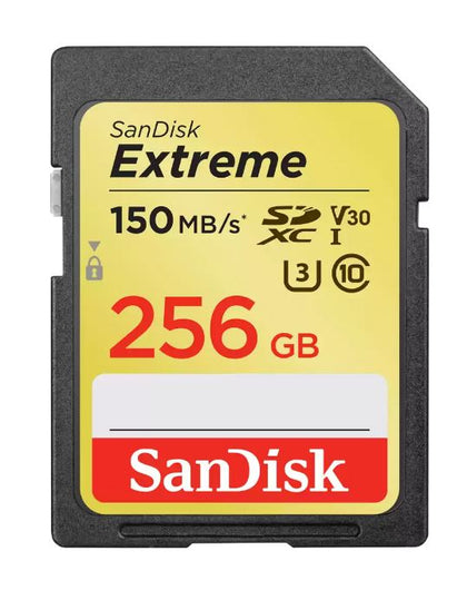 SanDisk 256GB Extreme SD UHS-I Memory Card 150MB/s Full HD & 4K UHD Class 30 Speed Shock Proof Temperature Proof Water Proof X-ray Proof Digital Camer