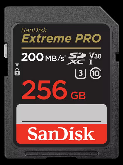 SanDisk 256GB Extreme PRO Memory Card 200MB/s Full HD & 4K UHD Class 30 Speed Shock Proof Temperature Proof Water Proof X-ray Proof Digital Camera