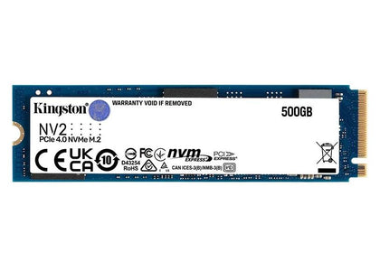 (LS) Kingston Nv2 500GB M.2 NVMe PCIe 4.0 SSD - 3500/2100MB/s 160TBW 1.5 Million Hrs M.2 2280 3Y WTY