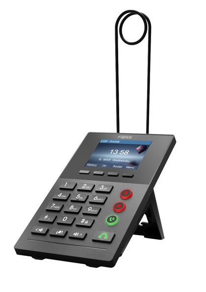 Fanvil X2P 0 Center IP Phone - 2.4' Colour Screen, 2 Lines, No DSS Buttons, 2x RJ9 Headset Ports (1 For Monitoring), Dual 10/100 NIC