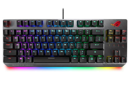 ASUS X802 ROG STRIX SCOPE NX TKL Red Switch 80% Wired Mechanical RGB Gaming Keyboard for FPS Games, ROG NX Switches, Stealth Key, Aluminium Frame, RGB