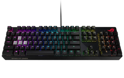 ASUS XA04 ROG STRIX SCOPE NX Deluxe Blue Switch RGB Wired Mechanical Gaming Keyboard, Aluminium Frame, Wrist Rest, WASD FPS Games