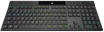 CORSAIR K100 RGB AIR Wireless Ultra-Thin Mechanical Gaming Keyboard, Backlit RGB LED, CHERRY ULP Tactile, Black