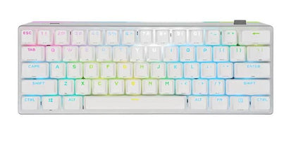 CORSAIR K70 PRO MINI WIRELESS RGB 60% Mechanical Gaming Keyboard, Backlit RGB LED, CHERRY MX SPEED, Black, White PBT Keycaps