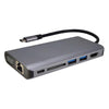 Shintaro USB-C Travel Dock (USB-C to HDMI/VGA, 2 x USB 3.0, 1 x USB-C PD3.0, SD/Micro SD card reader, RJ45 Gigabit Ethernet adapter)