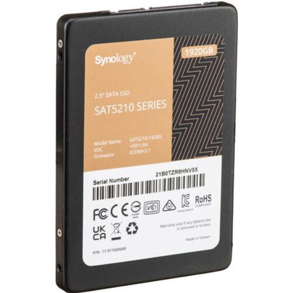 Synology SAT5210 2.5" SATA SSD - 5 Year limited Warranty -1920GB - Check Compatible models