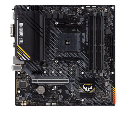 ASUS AMD A520 TUF GAMING A520M-PLUS II (Ryzen AM4) Micro ATX Gaming Motherboard with M.2 support, DisplayPort, HDMI, D-Sub, USB 3.2 Gen 1 ports, SATA