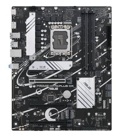 ASUS PRIME H770-PLUS D4 LGA 1700 ATX Motherboard 128GB,4xDDR4,1 x PCIe 5.0 x16 slott,3 x M.2 slots,4x SATA,2.5Gb Ethernet