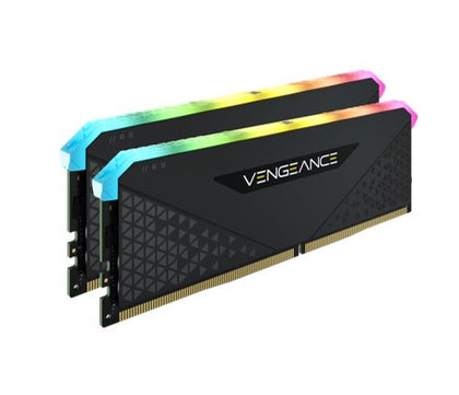 Corsair Vengeance RGB RT 16GB (2x8GB) DDR4 3200MHz C16 16-20-20-38 Black Heatspreader Desktop Gaming Memory for AMD