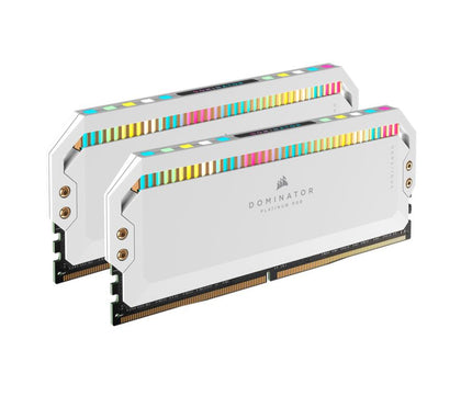 Corsair Dominator Platinum RGB 32GB (2x16GB) DDR5 UDIMM 5600Mhz C36 1.25V White Desktop PC Gaming Memory