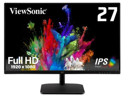 ViewSonic 27' Office Business, Ultra Slim 3 Side Frameless, Super Clear IPS, 4ms 75hz, FHD, DP, HDMI, Adaptive Sync, Dual Speakers. VESA 100. Monitor