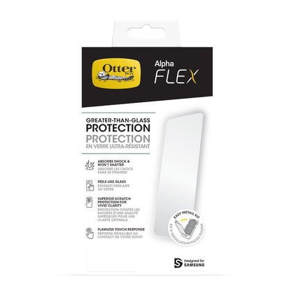 OtterBox Alpha Flex Antimicrobial Samsung Galaxy S23+ 5G (6.6') Screen Protector Clear - (77-91271), Superior Scratch Protection,Fingerprint Resistant