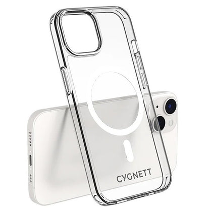 Cygnett AeroMag Apple iPhone 14 Clear Protective Case - (CY4173CPAEG), Slim, Raised Edges, TPU Frame, Hard-Shell Back, Magsafe Compatible