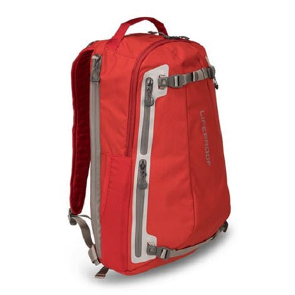 LifeProof Goa 22L Backpack - Rush (Red/Grey) (77-58276), Sealed, Weather-Resistant, Water-Repellent, Detachable Chest Strap, 15' Laptop Pocket Bag