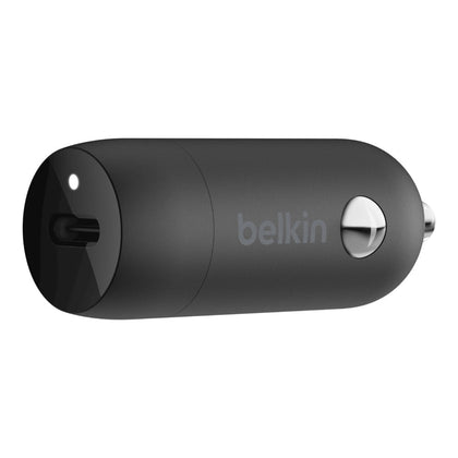 Belkin BoostCharge 20W USB-C PD Car Charger - Black(CCA003btBK), Fast & Compact Car Charger, Small But Mighty, Charge 0% to 50% in 30 minutes,2YR