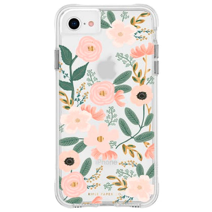 Case-Mate Apple iPhone SE (3rd & 2nd gen) and iPhone 8/7/6S/6 Riffle Paper Case - Wild Flowers (CM042584), Wireless Charge Compatible, Anti-Scratch