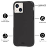Case-Mate Tough Apple iPhone 13 Mini Case - Black (CM046832), 10ft Drop Protection, Wireless Charging Compatible, Anti-Scratch, Lifetime Warranty