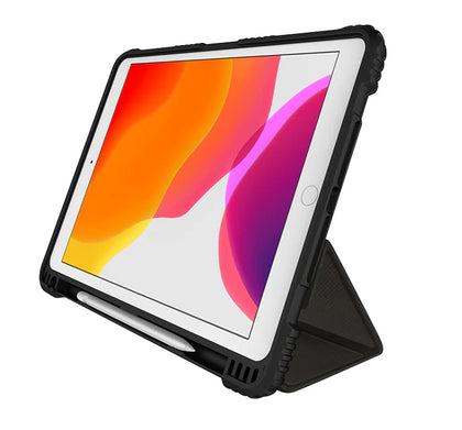 Cygnett WorkMate Evolution Apple iPad (10.2') (7th, 8th & 9th Gen) Protective Case - Black/Charcoal (CY3076CPWOR), 360° Heavy Duty Protection, Rugged