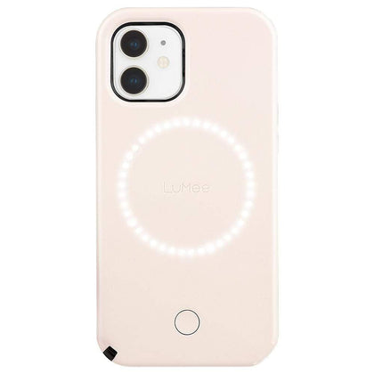 Case-Mate Apple iPhone 12 / iPhone 12 Pro LuMee Halo Case - Millennial Pink (LM043576), Antimicrobial Case Protection, LED Lighting Technology