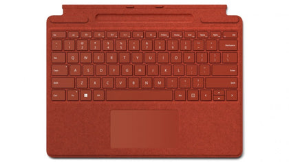 Microsoft Surface Pro 9/8/X Signature Mechanical & Backlit Key Large Trackpad Cover - Poppy Red