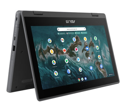 ASUS Chromebook Flip CR1 11.6' Touch Rugged Intel Celeron N4500 4GB 32GB Chrome OS Dual Camera Pen Stylus WiFi6 1YR Student 2 in 1 Convertible Laptop