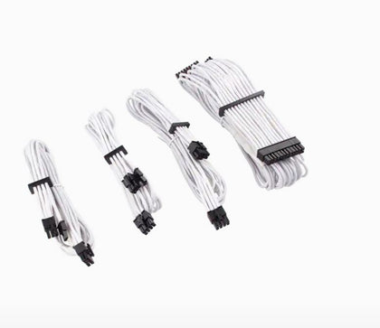 Corsair - WHITE Premium Individually Sleeved PSU Cables Starter Kit Type 4 Gen 4 – White