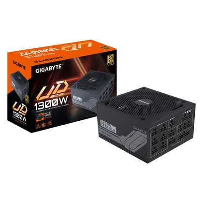 Gigabyte UD1300GM PG5 1300W ATX PSU Power Supply  80+ Gold >90% 140mm Fan Black Flat Cables Single +12V   100K Hrs