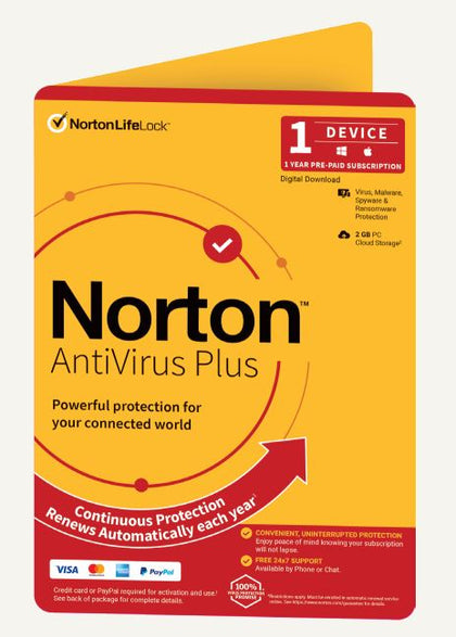 Norton Antivirus Plus Empower 2GB 1 User 1 Device OEM PC Only
