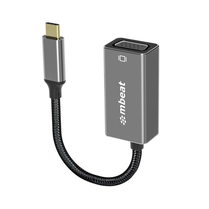(LS) mbeat Elite USB-C to VGA Adapter - Coverts USB-C to VGA Female Port,  Supports up to1920×1080@60Hz - Space Grey