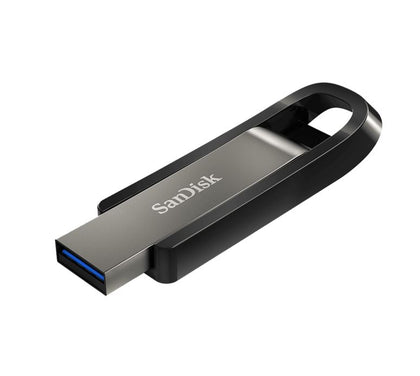 SanDisk 64GB Extreme GO USB3.2 Metal  Flash Drive USB-A 400MB/s SecureAccess™ encryption software2 Lifetime Lifetime Warranty Black