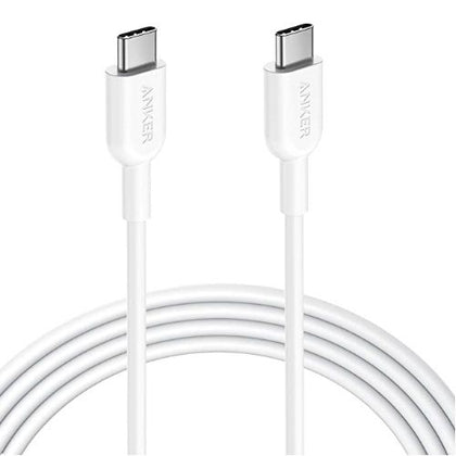 Anker PowerLine Select+ USB-C to USB-C 2.0 Cable 6FT - White Nylon