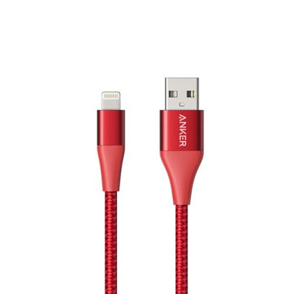 ANKER POWERLINE+ II A TO L 3FT - RED NYLON